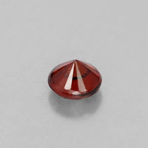 0.37캐럿 천연 딥 레드 알만딘 가넷, 라운드 컷, 4.10 mm, VVS-VS