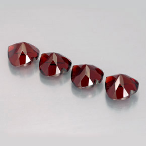캐럿 천연 딥 레드 알만딘 가넷 보석, 하트 모양, 7.3×7.1 mm, VVS-VS