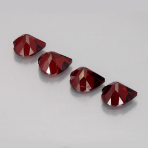캐럿 천연 딥 레드 알만딘 가넷 보석, 하트 모양, 7.3×7.2 mm, VVS-VS