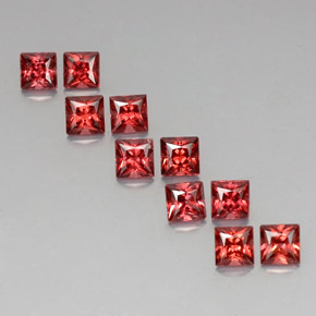 캐럿 천연 레드 알만딘 가넷 보석, 스퀘어, 4×4 mm, VVS-VS