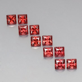 캐럿 천연 레드 알만딘 가넷 보석, 스퀘어, 4×4 mm, VVS-VS