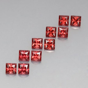 캐럿 천연 레드 알만딘 가넷 보석, 스퀘어, 4×4 mm, VVS-VS