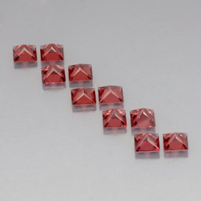 캐럿 천연 레드 알만딘 가넷 보석, 스퀘어, 4×4 mm, VVS-VS