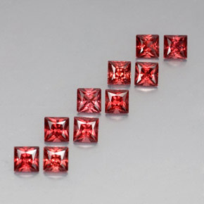 캐럿 천연 빨간색 알만딘 석류석 보석, 정사각형, VVS-VS