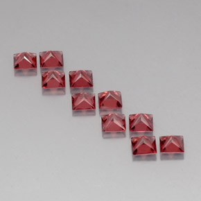캐럿 천연 레드 알만딘 가넷 보석, 스퀘어, 4×3.9 mm, VVS-VS