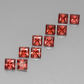 캐럿 천연 딥 레드 알만딘 석류석 보석, 정사각형, VVS-VS