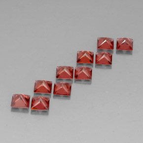 캐럿 천연 딥 레드 알만딘 석류석 보석, 정사각형, VVS-VS