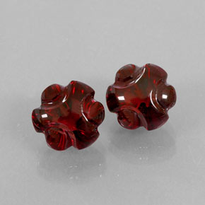캐럿 천연 딥 레드 알만딘 가넷 보석, 투명한, 9×8.6 mm, 투명/반투명