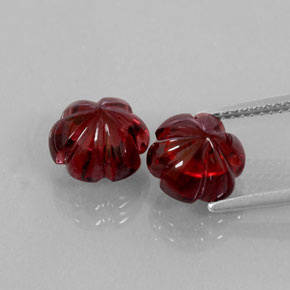 캐럿 천연 딥 레드 알만딘 가넷 보석, 투명한, 9×8.6 mm, 투명/반투명