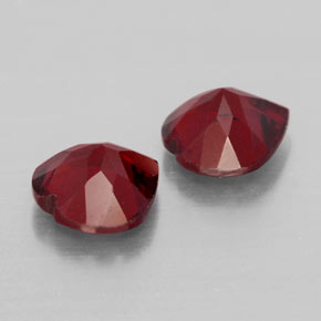 캐럿 천연 딥 레드 알만딘 가넷 보석, 하트 모양, 7.2×7.1 mm, VVS-VS