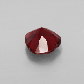 1.46캐럿 천연 딥 레드 알만딘 가넷, 하트 모양, 7.1×7.1 mm, VVS-VS