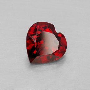 1.58캐럿 천연 딥 레드 알만딘 가넷, 하트 모양, 7.3×7.2 mm, VVS-VS