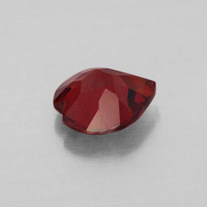 1.35캐럿 천연 딥 레드 알만딘 가넷, 하트 모양, 7.2×7.1 mm, VVS-VS
