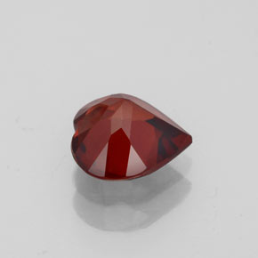 1.41캐럿 천연 딥 레드 알만딘 가넷, 하트 모양, 7.1×7.1 mm, VVS