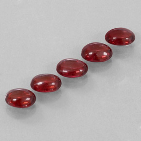 캐럿 천연 딥 레드 알만딘 가넷 보석, 투명한, 7.8×5.9 mm, 투명/반투명