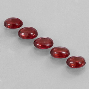 캐럿 천연 딥 레드 알만딘 가넷 보석, 투명한, 7.8×5.9 mm, 투명/반투명