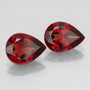 캐럿 천연 딥 레드 알만딘 가넷 보석, 배 모양, 8.9×7.1 mm, VVS-VS