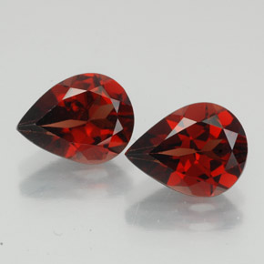 캐럿 천연 딥 레드 알만딘 가넷 보석, 배 모양, 9×7 mm, VS