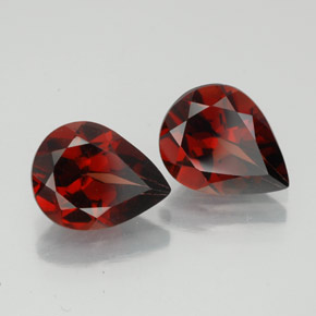 캐럿 천연 딥 레드 알만딘 가넷 보석, 배 모양, 9×7 mm, VS