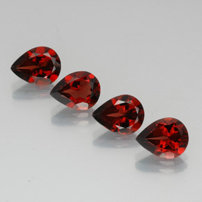 캐럿 천연 딥 레드 알만딘 가넷 보석, 배 모양, 9.1×7.1 mm, VVS-VS