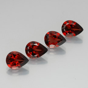 캐럿 천연 딥 레드 알만딘 가넷 보석, 배 모양, 9.1×7.1 mm, VVS-VS