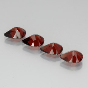 캐럿 천연 딥 레드 알만딘 가넷 보석, 배 모양, 9.1×7.1 mm, VVS-VS