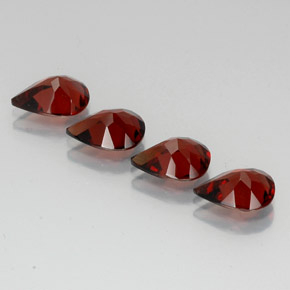 캐럿 천연 딥 레드 알만딘 가넷 보석, 배 모양, 9.1×6.9 mm, VVS-VS