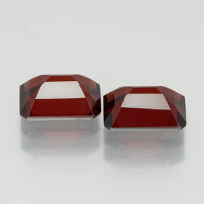 캐럿 천연 딥 레드 알만딘 가넷 보석, 에메랄드 컷, 7×5.1 mm, VS