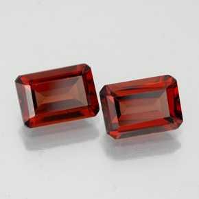 캐럿 천연 딥 레드 알만딘 가넷 보석, 에메랄드 컷, 7.1×5 mm, VS