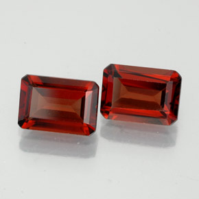 캐럿 천연 딥 레드 알만딘 가넷 보석, 에메랄드 컷, 7.1×5 mm, VS