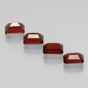 캐럿 천연 딥 레드 알만딘 가넷 보석, 에메랄드 컷, 7×5 mm, VVS-VS