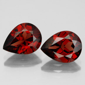 캐럿 천연 딥 레드 알만딘 가넷 보석, 배 모양, 9.1×7 mm, VVS-VS