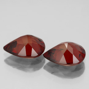 캐럿 천연 딥 레드 알만딘 가넷 보석, 배 모양, 9.1×7 mm, VVS-VS