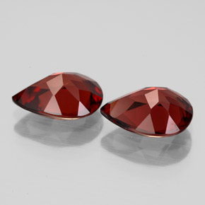캐럿 천연 딥 레드 알만딘 가넷 보석, 배 모양, 9.1×6.9 mm, VVS