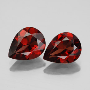 캐럿 천연 딥 레드 알만딘 가넷 보석, 배 모양, 9.1×7.1 mm, VVS-VS