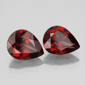 캐럿 천연 딥 레드 알만딘 가넷 보석, 배 모양, 9.1×7.1 mm, VVS-VS