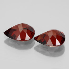 캐럿 천연 딥 레드 알만딘 가넷 보석, 배 모양, 9.1×7.1 mm, VVS-VS
