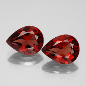 캐럿 천연 딥 레드 알만딘 가넷 보석, 배 모양, 9×7 mm, VVS-VS