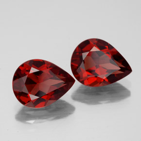 캐럿 천연 딥 레드 알만딘 가넷 보석, 배 모양, 9×7 mm, VVS-VS