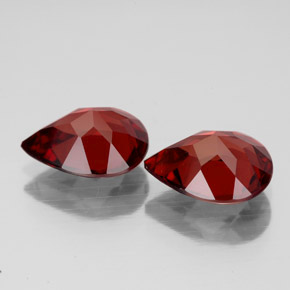 캐럿 천연 딥 레드 알만딘 가넷 보석, 배 모양, 9×7 mm, VVS-VS