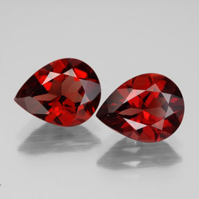 캐럿 천연 딥 레드 알만딘 가넷 보석, 배 모양, 8.4×7 mm, VVS