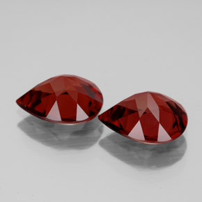 캐럿 천연 딥 레드 알만딘 가넷 보석, 배 모양, 8.4×7 mm, VVS