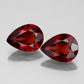 캐럿 천연 딥 레드 알만딘 가넷 보석, 배 모양, 9.1×6.8 mm, VVS-VS