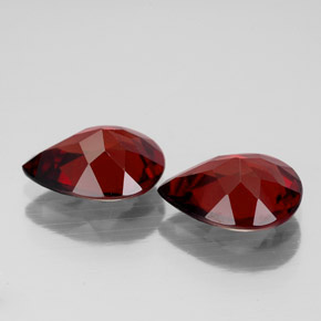 캐럿 천연 딥 레드 알만딘 가넷 보석, 배 모양, 9.1×6.8 mm, VVS-VS