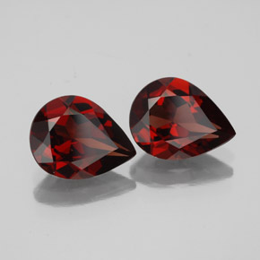 캐럿 천연 딥 레드 알만딘 가넷 보석, 배 모양, 9.1×7.1 mm, VVS-VS