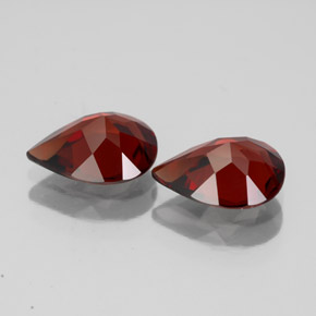 캐럿 천연 딥 레드 알만딘 가넷 보석, 배 모양, 9.1×7.1 mm, VVS-VS