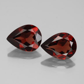 캐럿 천연 딥 레드 알만딘 가넷 보석, 배 모양, 9.2×6.9 mm, VVS-VS