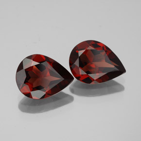 캐럿 천연 딥 레드 알만딘 가넷 보석, 배 모양, 9.2×6.9 mm, VVS-VS
