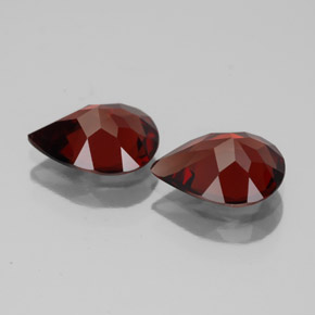 캐럿 천연 딥 레드 알만딘 가넷 보석, 배 모양, 9.2×6.9 mm, VVS-VS