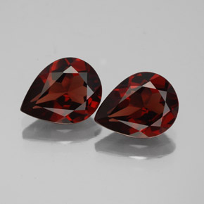 캐럿 천연 딥 레드 알만딘 가넷 보석, 배 모양, 9.1×7 mm, VVS-VS